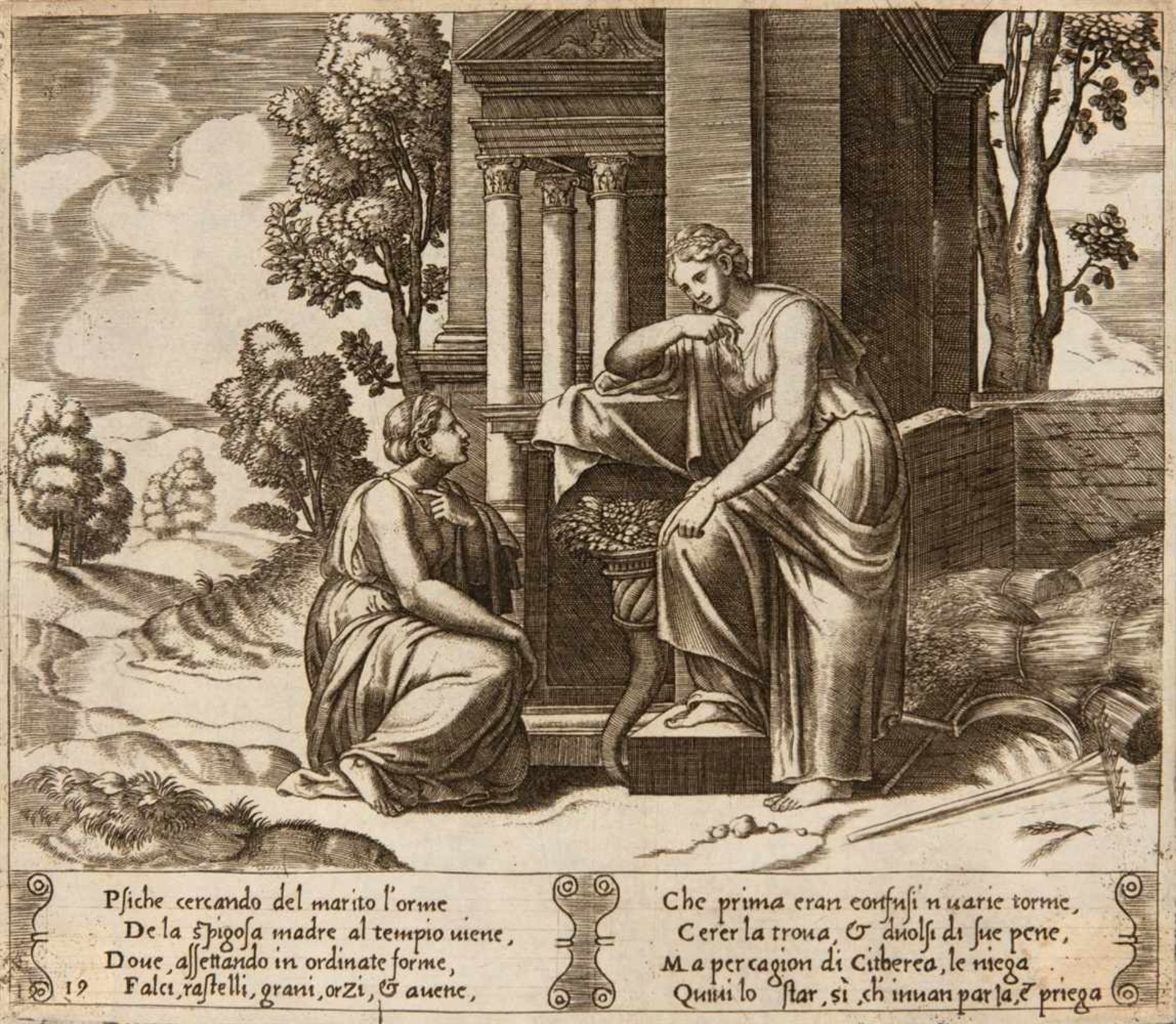 MEISTER B MIT DEM WÜRFEL tätig um 1532 / AGOSTINO DEI MUSI (gen. AGOSTINO VENEZIANO) Venedig ca. - Image 13 of 25
