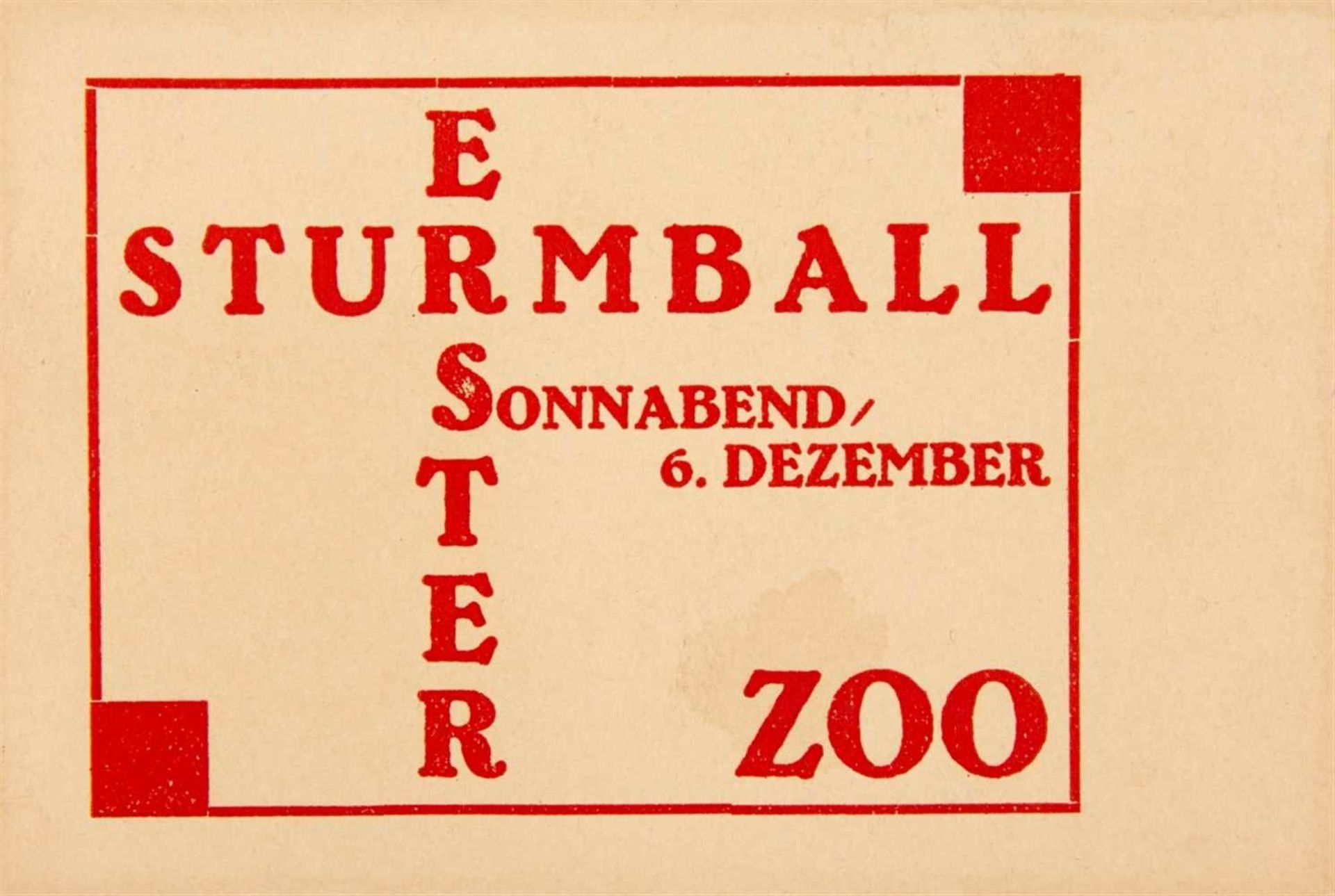 DER STURM2 Einladungskarten der 'Kunstausstellung Der Sturm', Berlin [1924]. [Hrsg. von Herwarth