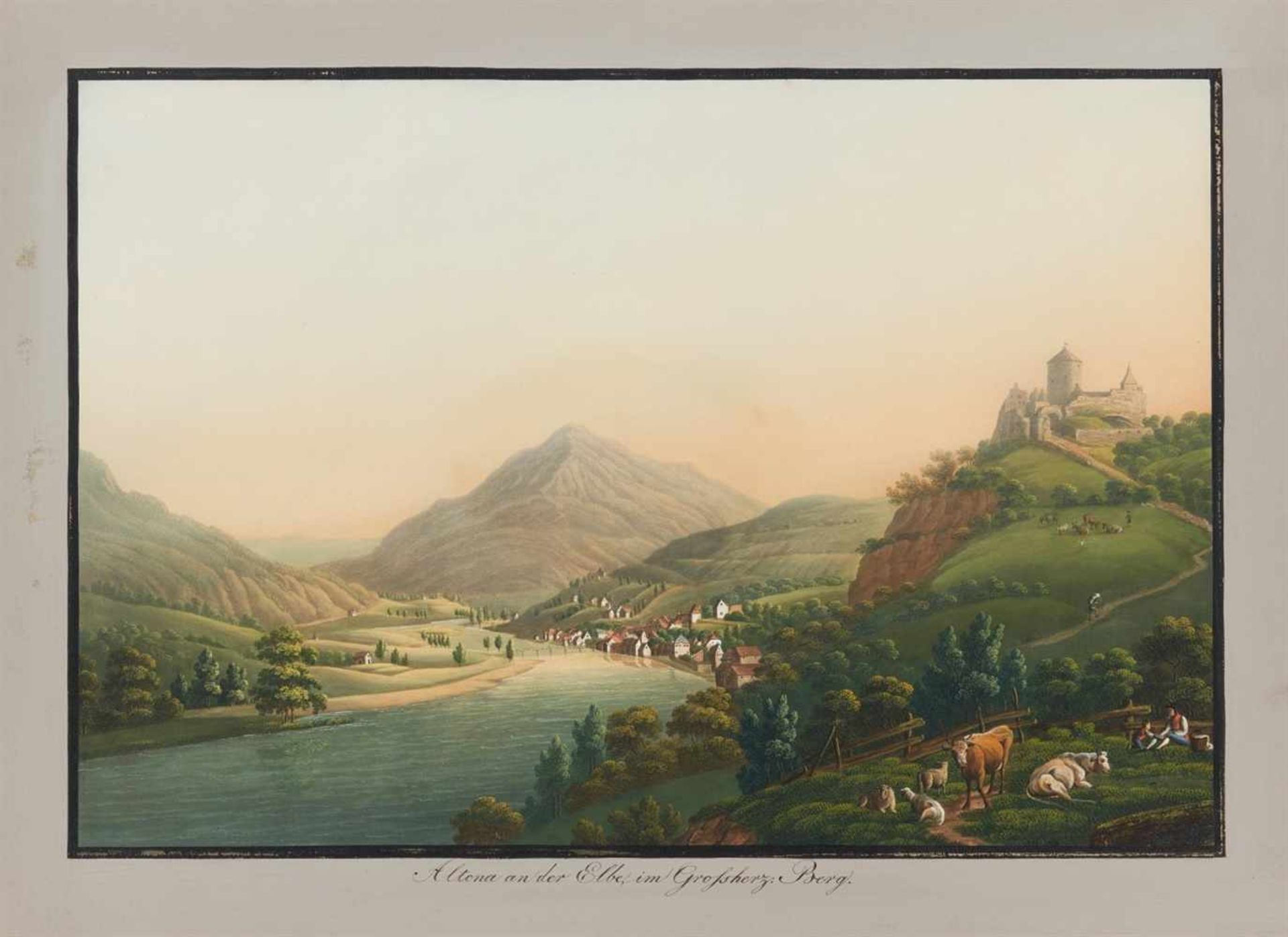 Großherzogtum Berg. - Malerische Ansichten aus dem Groszherzogthum Berg aufgenommen und in Gouaché - Image 5 of 22