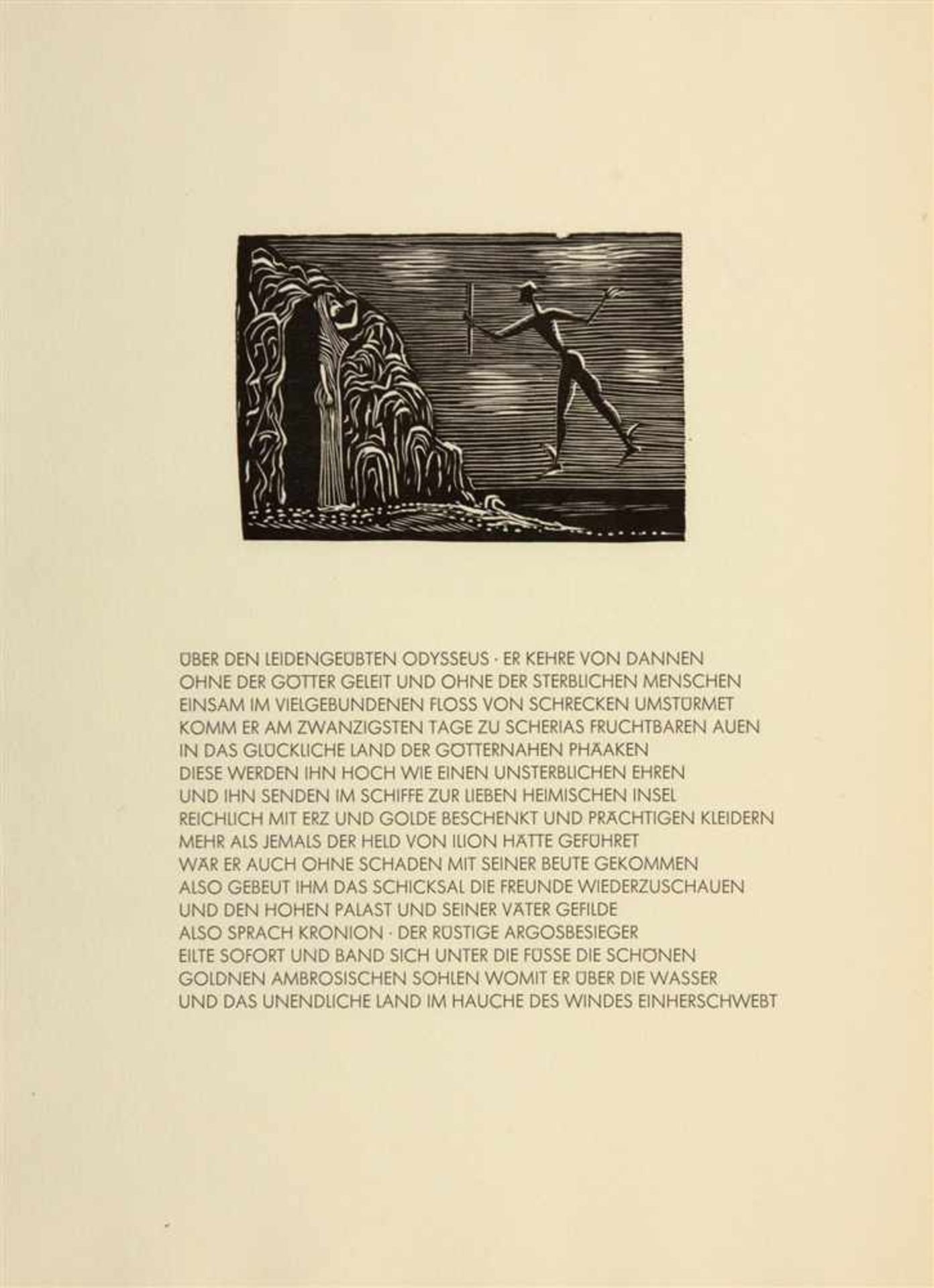 MARCKS, GERHARDHOMER: Fuenf Gesaenge der Odyssee. Hamburg: Galerie Rudolf Hoffmann 1963. 39 x 28,5