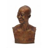 Jean Mich (1871-1932A bronze sculpture, portrait of Chih-Fan, titled to the mold: Chih-Fan Han