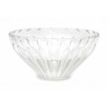 Glasfabriek LeerdamA cut crystal bowl with text: "Directeursprijs Glasstadconcours 6 juni 1949",