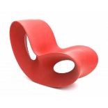 Ron Arad (1951)A red polyethylene Voido rocking chair, produced by Magis, Italy, designed 2006,