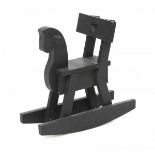 Ineke Hans (1966)A rocking horse produced of black recycled plastic, from the Black Beauties series,