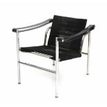 Le Corbusier, Pierre Jeanneret & Charlotte PerriandA LC 1 chromium plated tubular steel chair, the