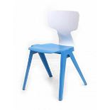 Ineke Hans (1966)A 380 chair, executed from recycled white and blue plastic, produced by Ahrend,