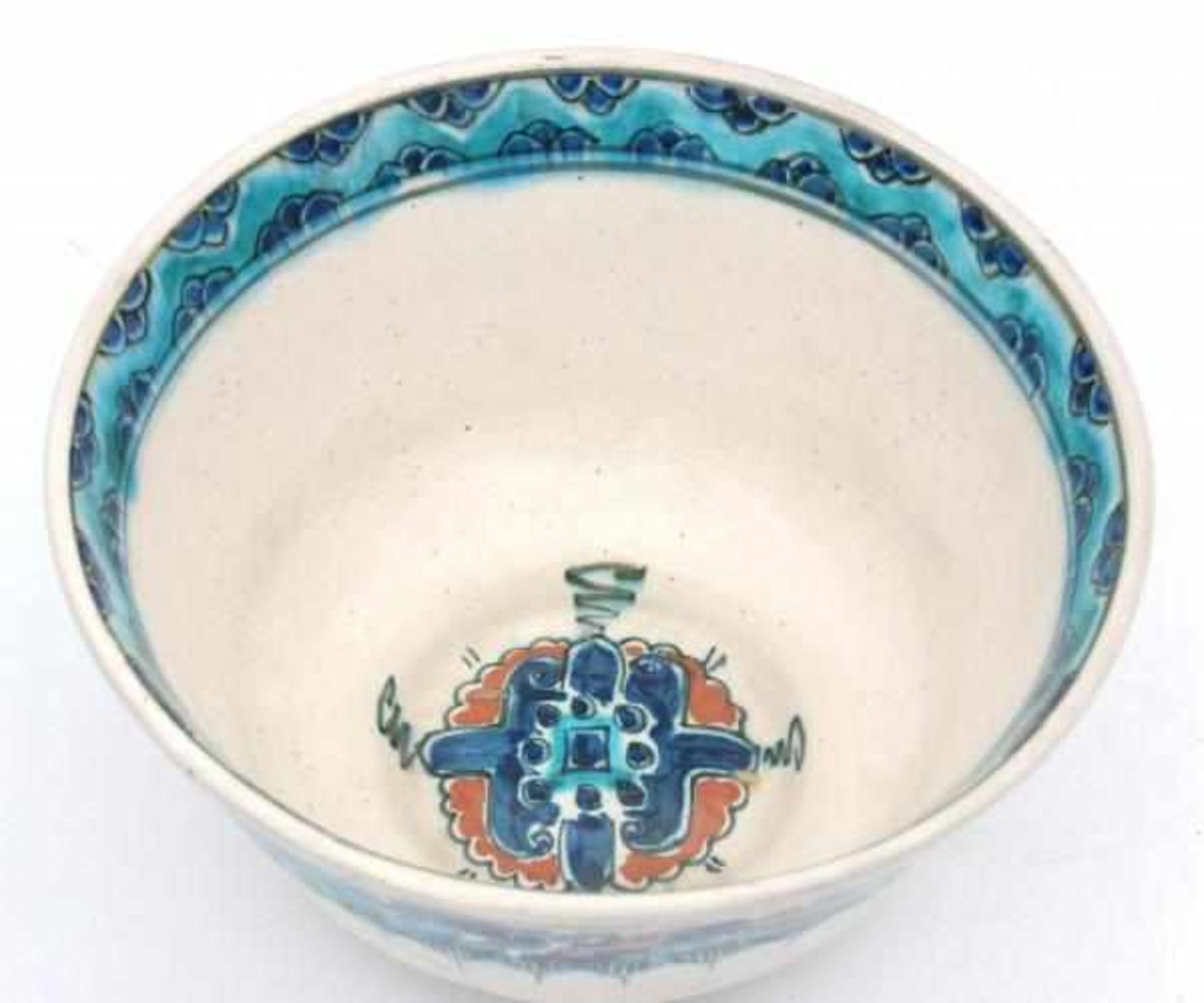 De Porceleyne Fles, DelftA Persian-inspired decorated ceramic bowl, circa 1910-1930, signed - Bild 2 aus 3