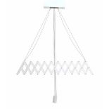 LucelabAn aluminium hanging lamp with scissor system and counterweight, model FleXXXibile,