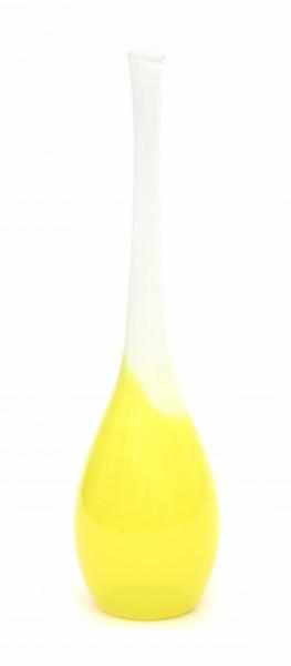 Floris Meydam (1919-2011)A yellow and white glass Serica flask, produced by Glasfabriek Leerdam,