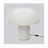 Elio Martinelli (1921-2004)A white plastic Mushroom table lamp, model 625, produced by Martinelli
