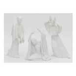 Waldemar Fritsch (1909-1978)Three white glazed porcelain figures representing the German dancer,