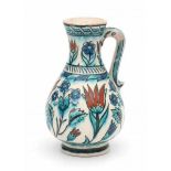 De Porceleyne Fles, DelftAn Iznik-inspired decorated ceramic vase with handle, 1931, signed