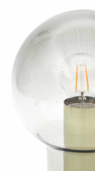 Raak, AmsterdamA Maxi Globe smokeglass and goldcoloured metal ceiling lamp, 1960s.30 cm. h. - Image 2 of 2