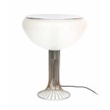Luigi Massoni (1930)A chromium plated metal and plastic Moana table lamp, produced by Guzzini,