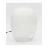 Luciano VistosiA clear and white opaque glass Nessa table lamp, 1980s.42 cm. h.