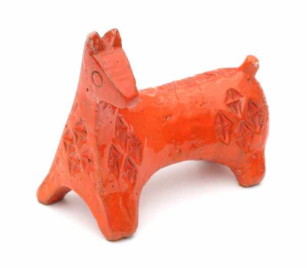 Aldo Londi (1911-2003)An orange glazed ceramic horse, produced by Bitossi, Italy, 1960s, with