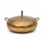 Jan Eisenloeffel (1876-1957)A brass sugar basin, produced circa 1905, remnants of artist's