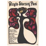 Jan Lenica (1928-2001)A Polish filmposter, Wizyta Starszej Pani, 1965, with lithographed signature