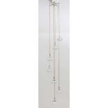 Sölken LeuchtenA seven light hanging lamp with glass shades at different heights, suspended by a