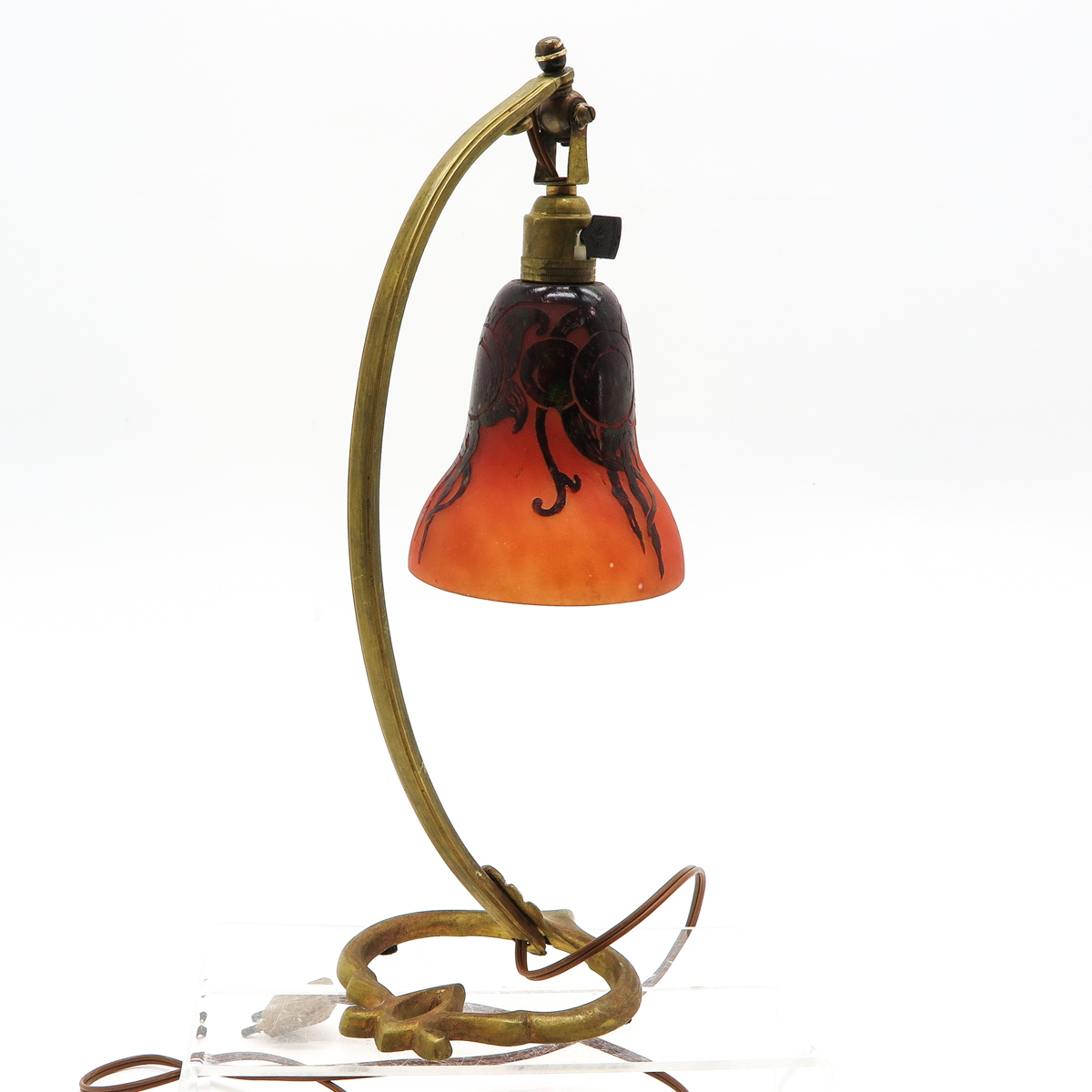 Signed Le Verre Francais Table lamp - Image 3 of 6