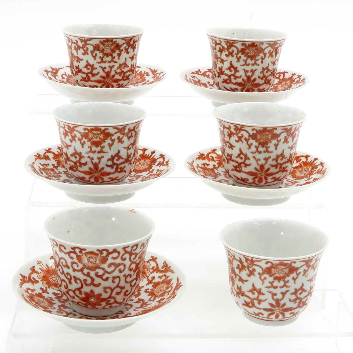 A Collection of Chinese Cups and Saucers - Image 4 of 6