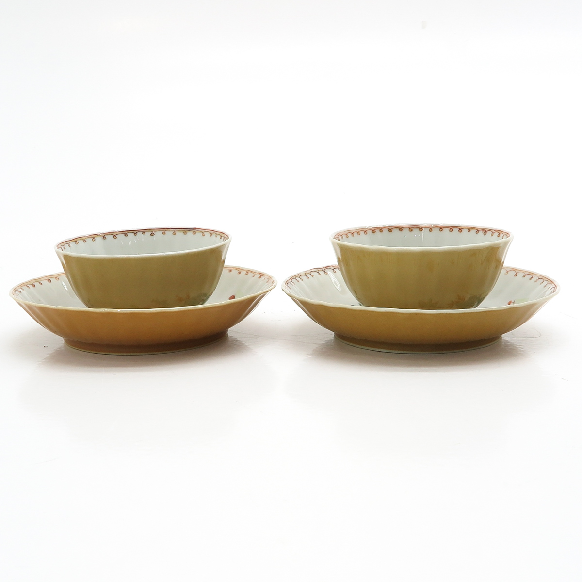 Two Chinese Cups and Saucers - Image 4 of 6