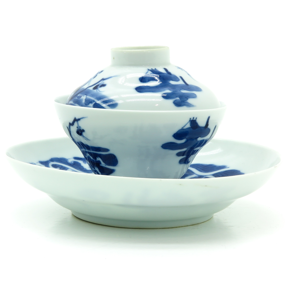 A Chinese Covered Cup and Saucer - Image 3 of 8