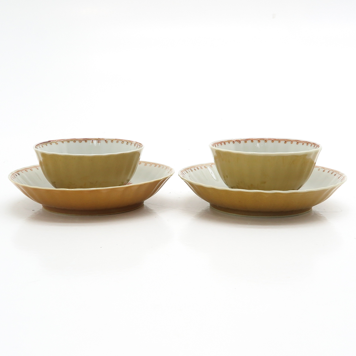 Two Chinese Cups and Saucers - Image 3 of 6