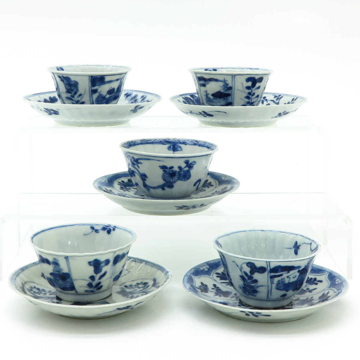 Five Chinese Cups and Saucers - Image 2 of 8