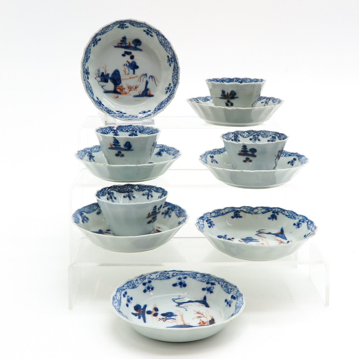 A Collection of Chinese Cups and Saucers - Image 4 of 6