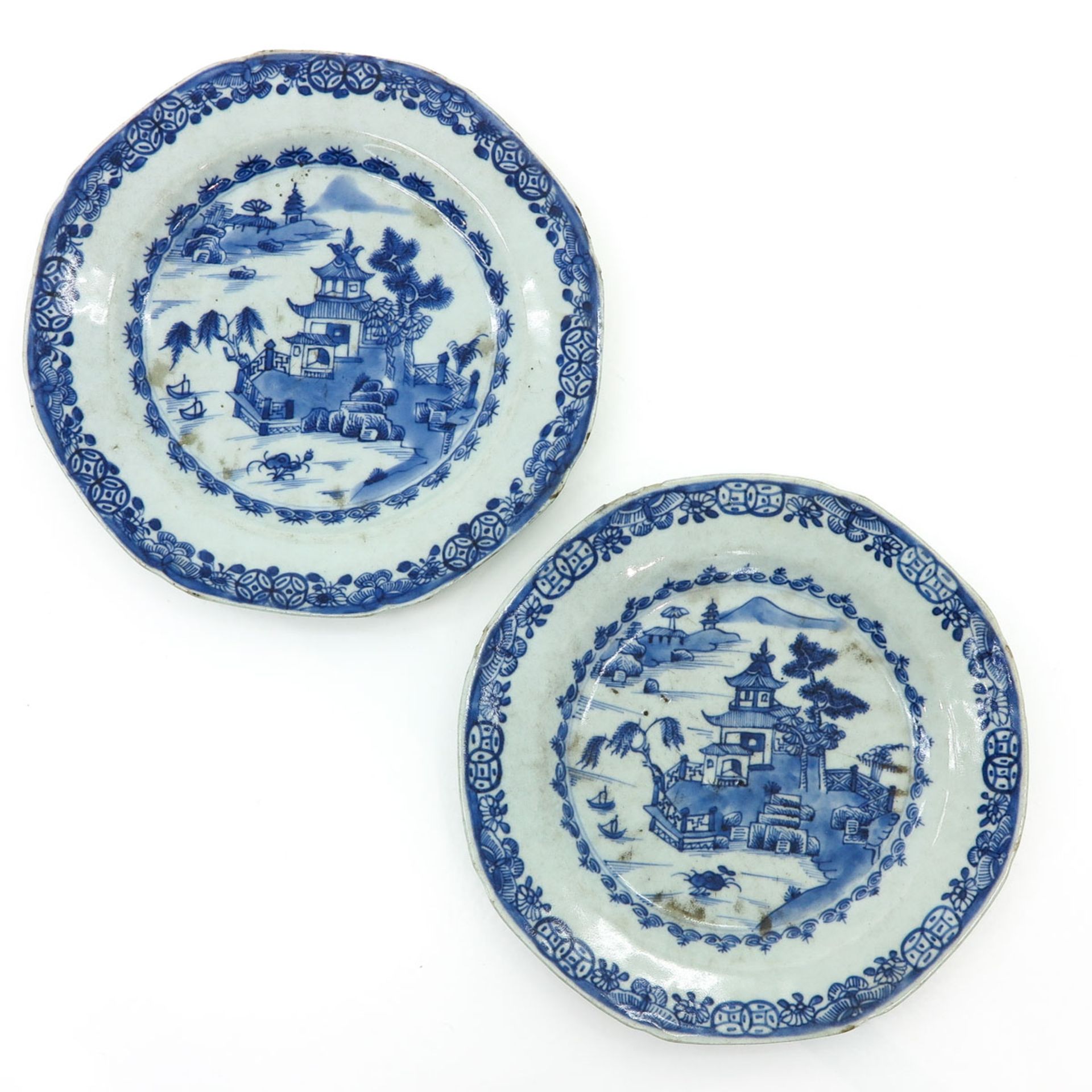 A Series of Seven Chinese Blue and White Plates - Bild 4 aus 5