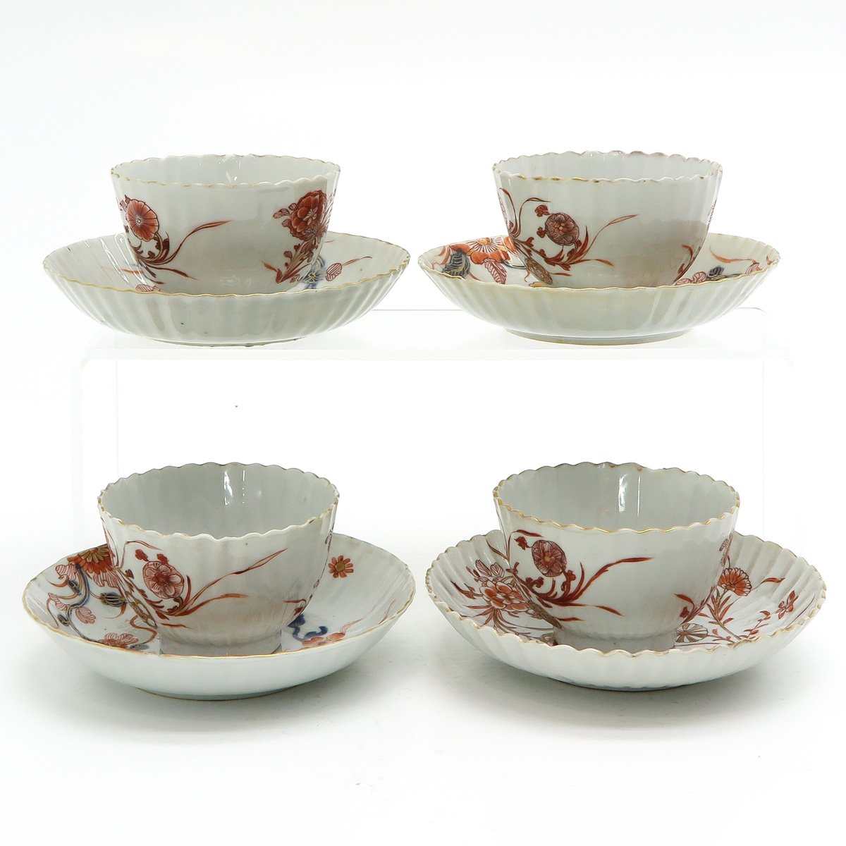 Four Chinese Cups and Saucers - Image 2 of 6