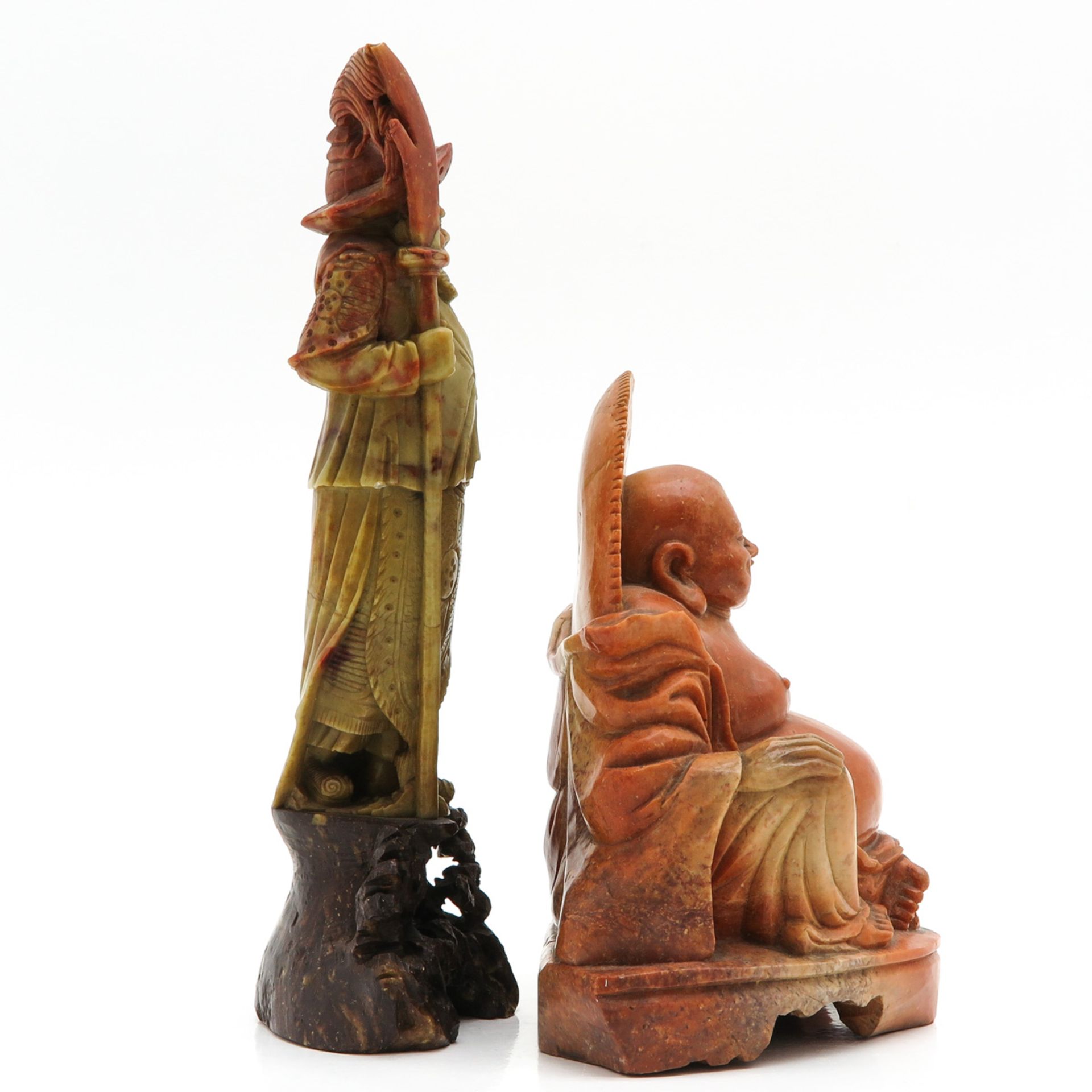 Two Chinese Carved Sculptures - Bild 4 aus 6