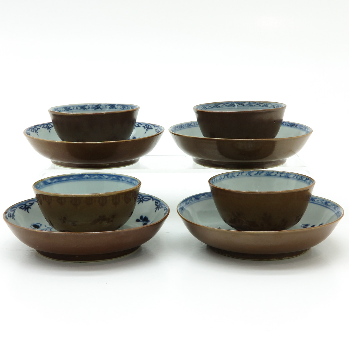 Four Chinese Batavianware Cups and Saucers - Image 3 of 8