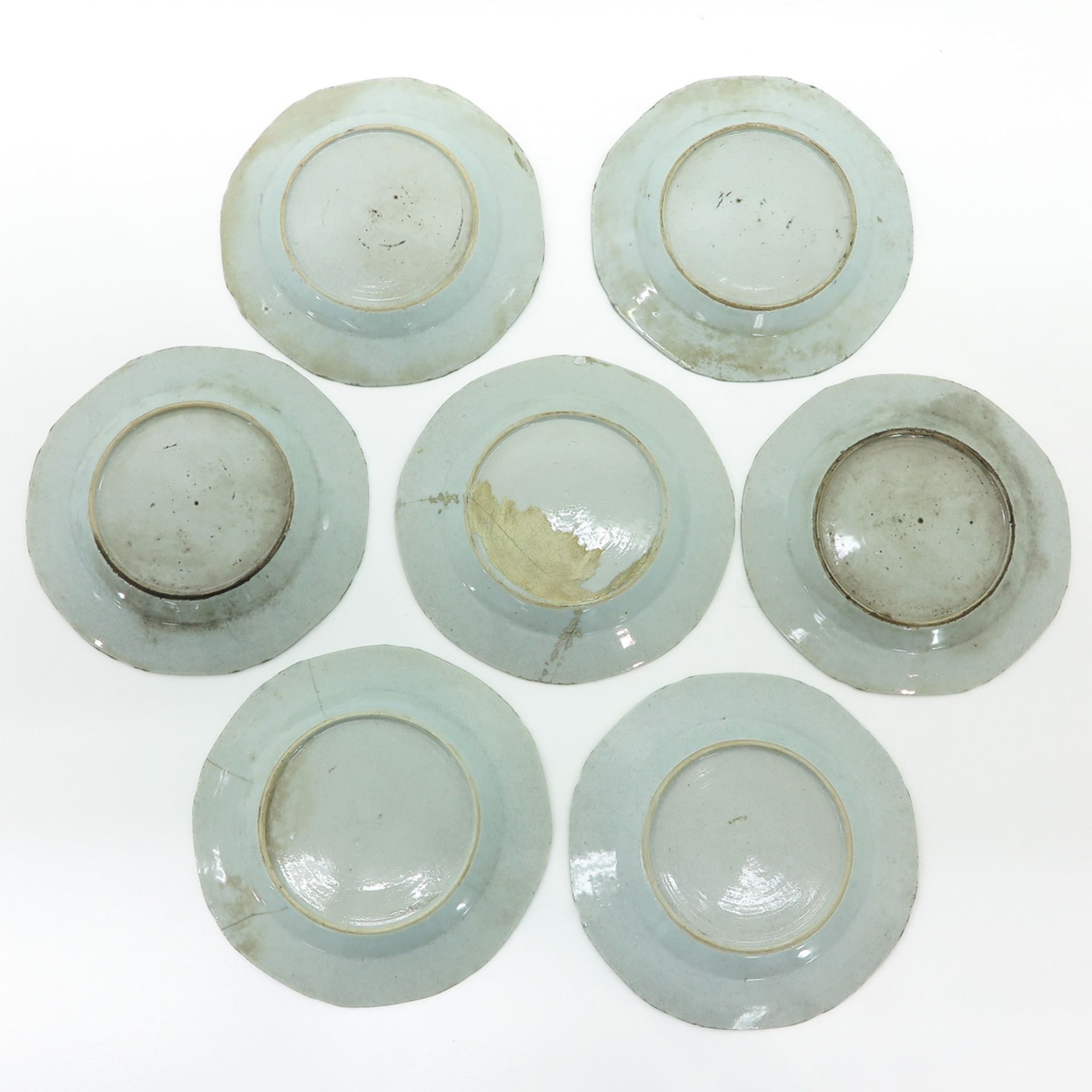 A Series of Seven Chinese Blue and White Plates - Bild 2 aus 5