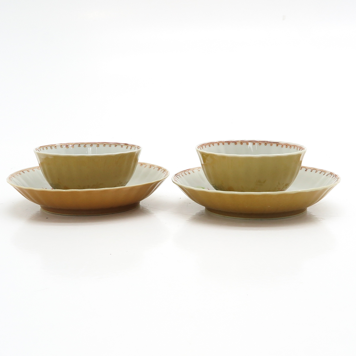 Two Chinese Cups and Saucers - Image 2 of 6