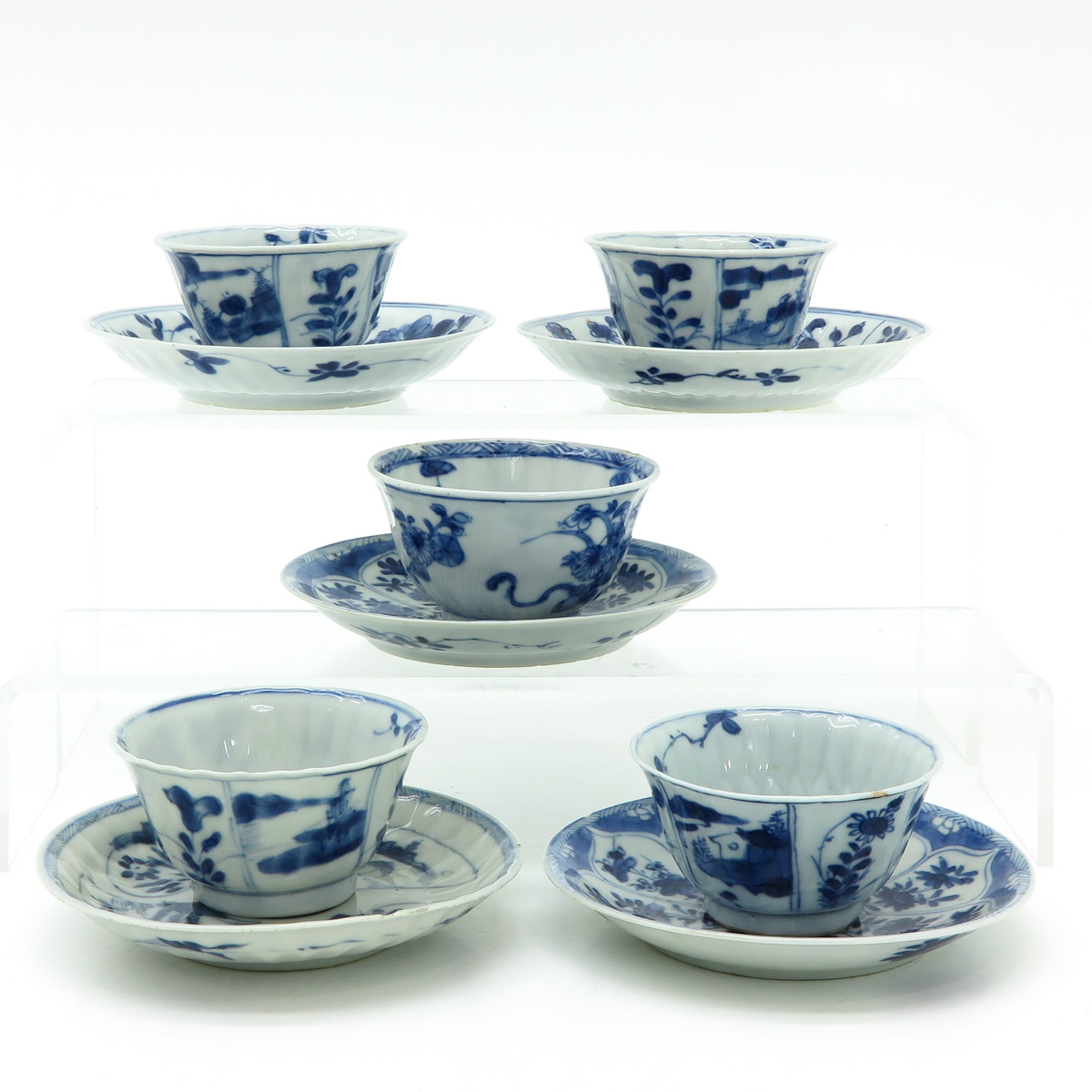 Five Chinese Cups and Saucers - Image 3 of 8