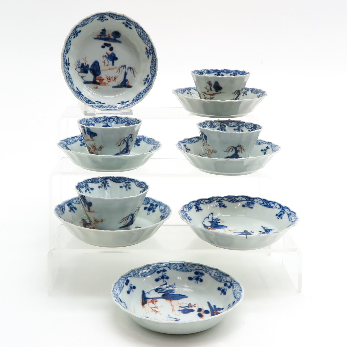 A Collection of Chinese Cups and Saucers - Image 2 of 6