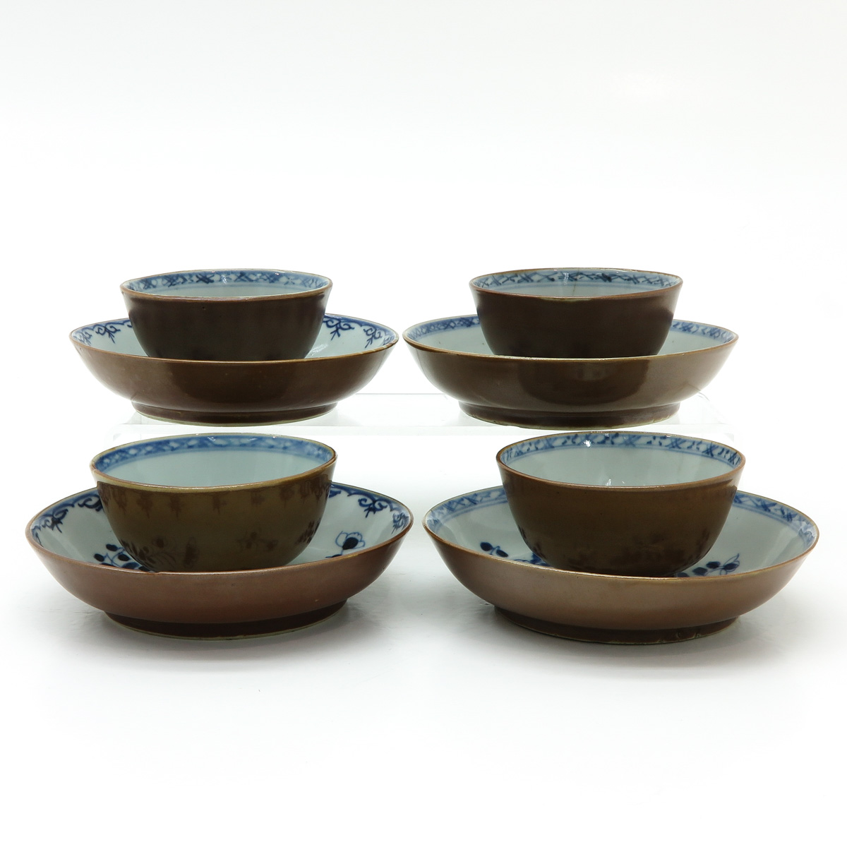 Four Chinese Batavianware Cups and Saucers - Image 2 of 8