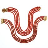 Two Red Coral Necklaces