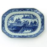 A Blue and White Serving Tray