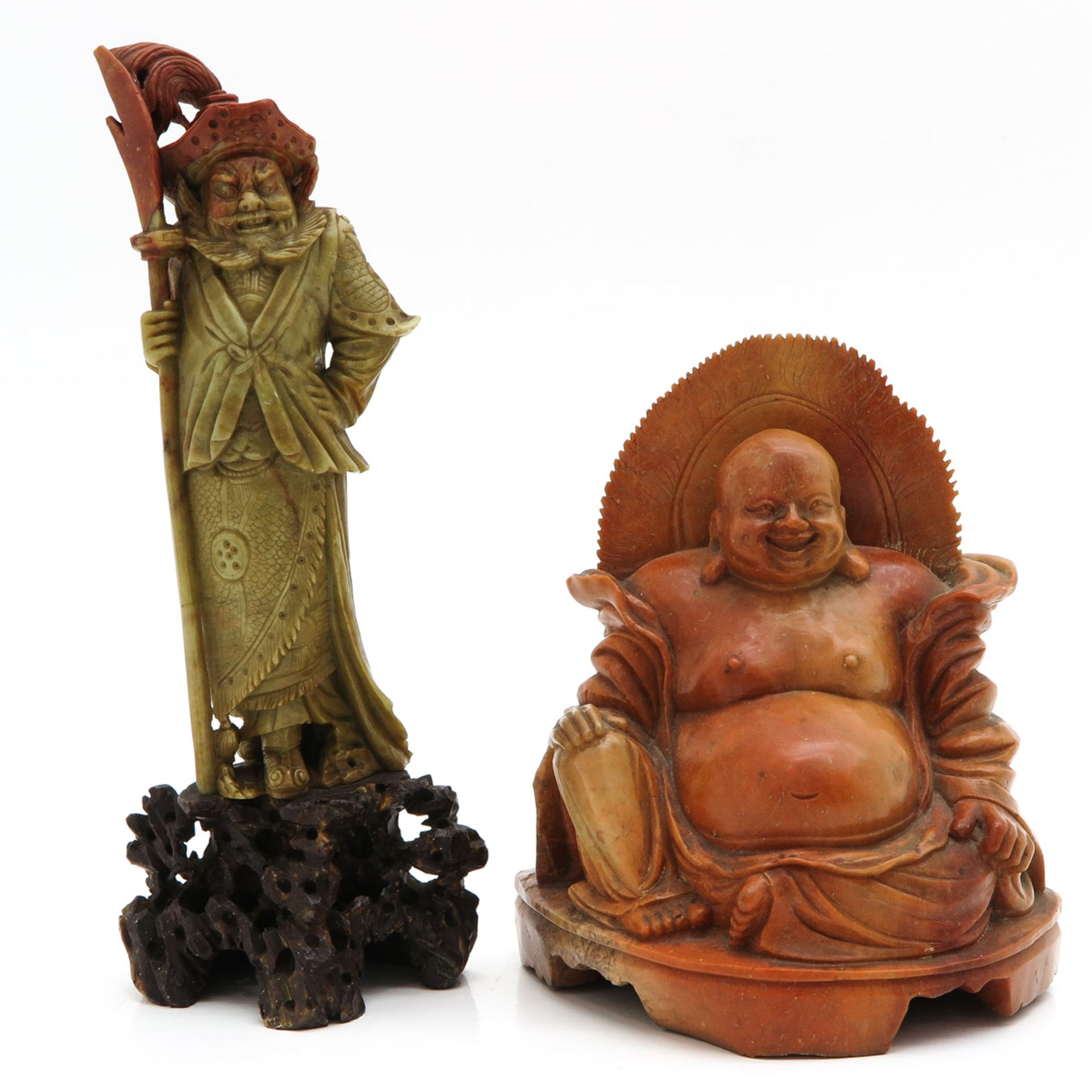 Two Chinese Carved Sculptures