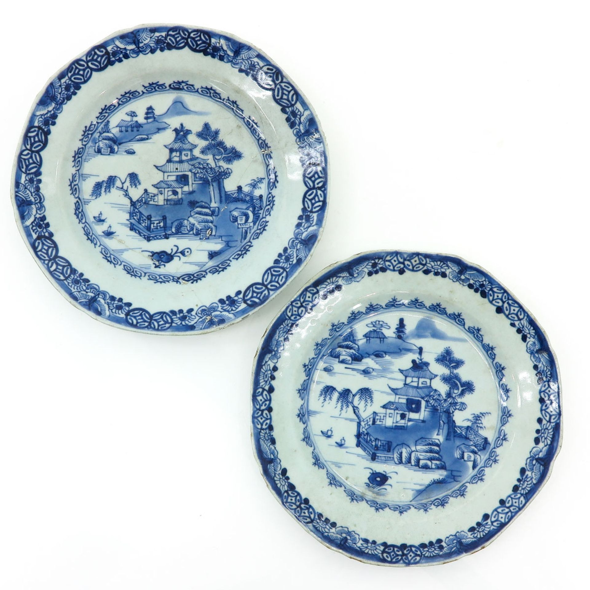 A Series of Seven Chinese Blue and White Plates - Bild 3 aus 5