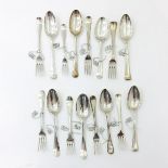A Collection of 18th Century Silver Cutlery