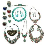 Collection of Jewelry from Nepal - Tibet