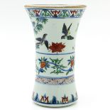 A Chinese Famille Verte Gu Vase