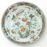 A Chinese Famille Verte Plate