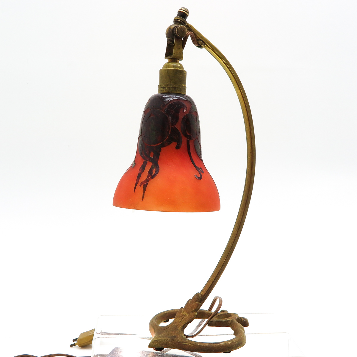 Signed Le Verre Francais Table lamp