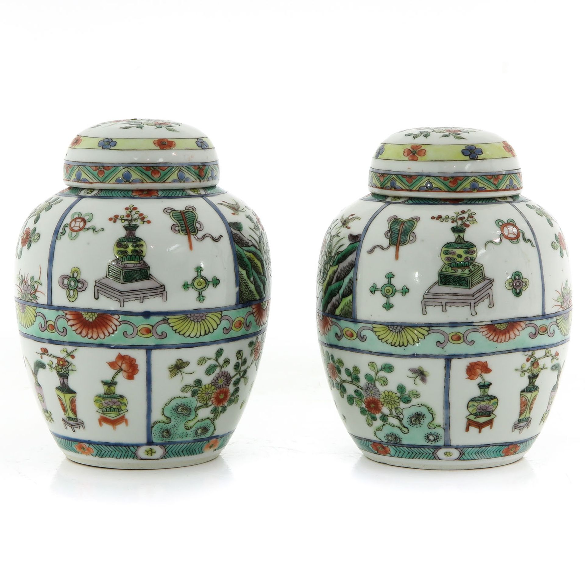 Two Famille Verte Ginger Jars - Bild 3 aus 10