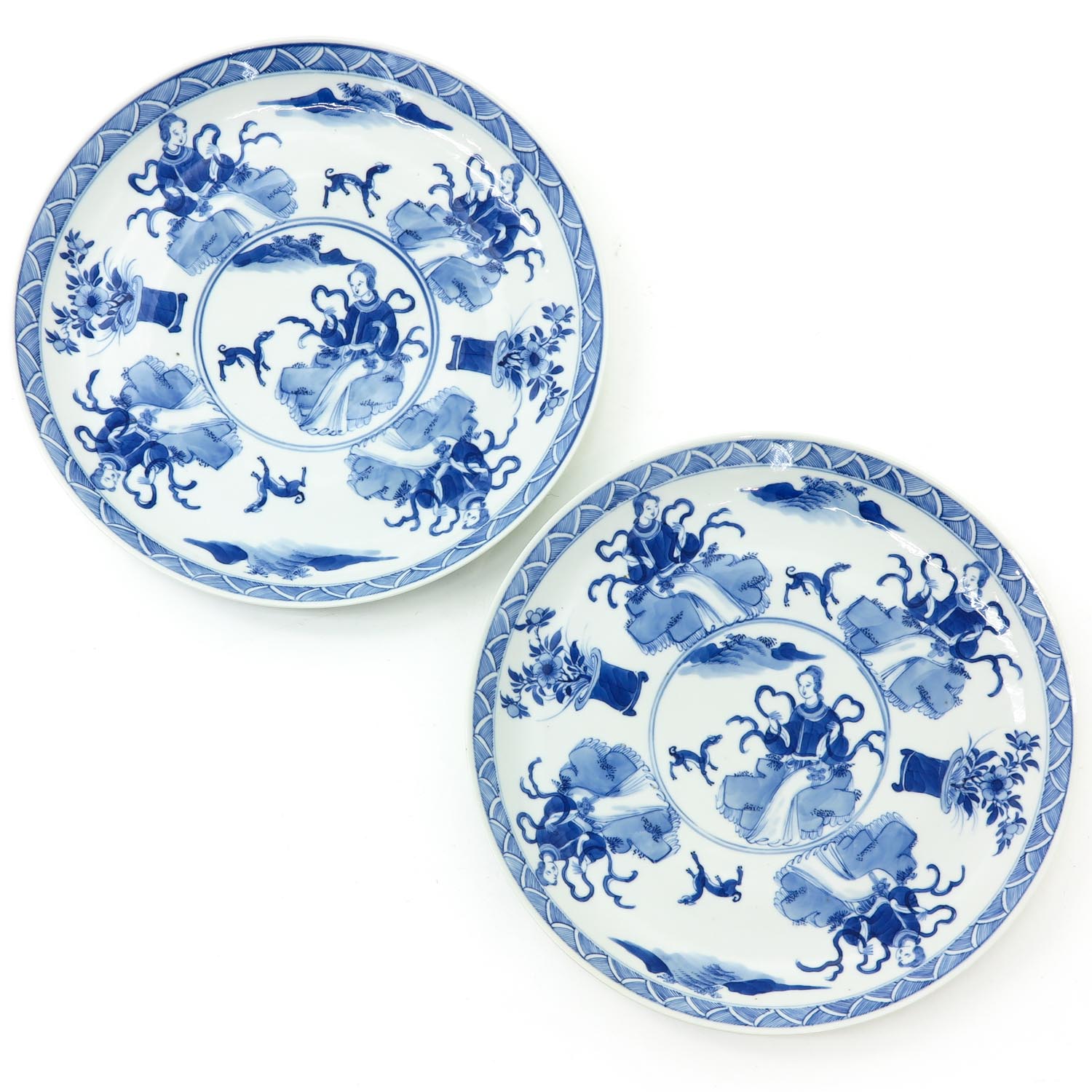 A Pair of Two Kangxi Mark and Period Plates